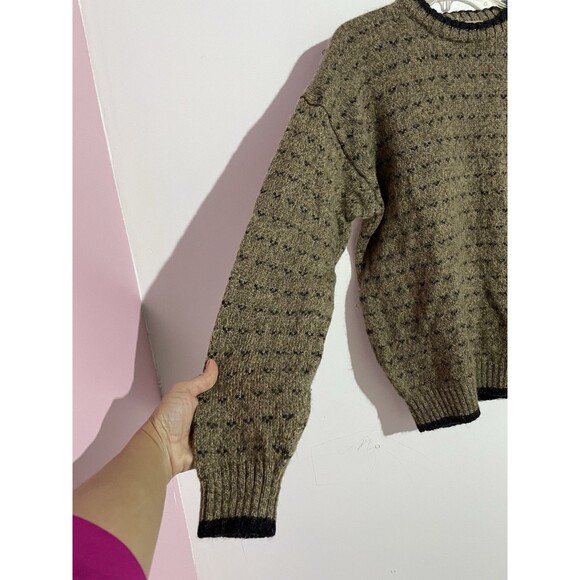 Vtg Woolrich Sweater Mens L Birds Eye Wool Knit Crewneck 90s Preppy Grandpacore - Picture 7 of 11